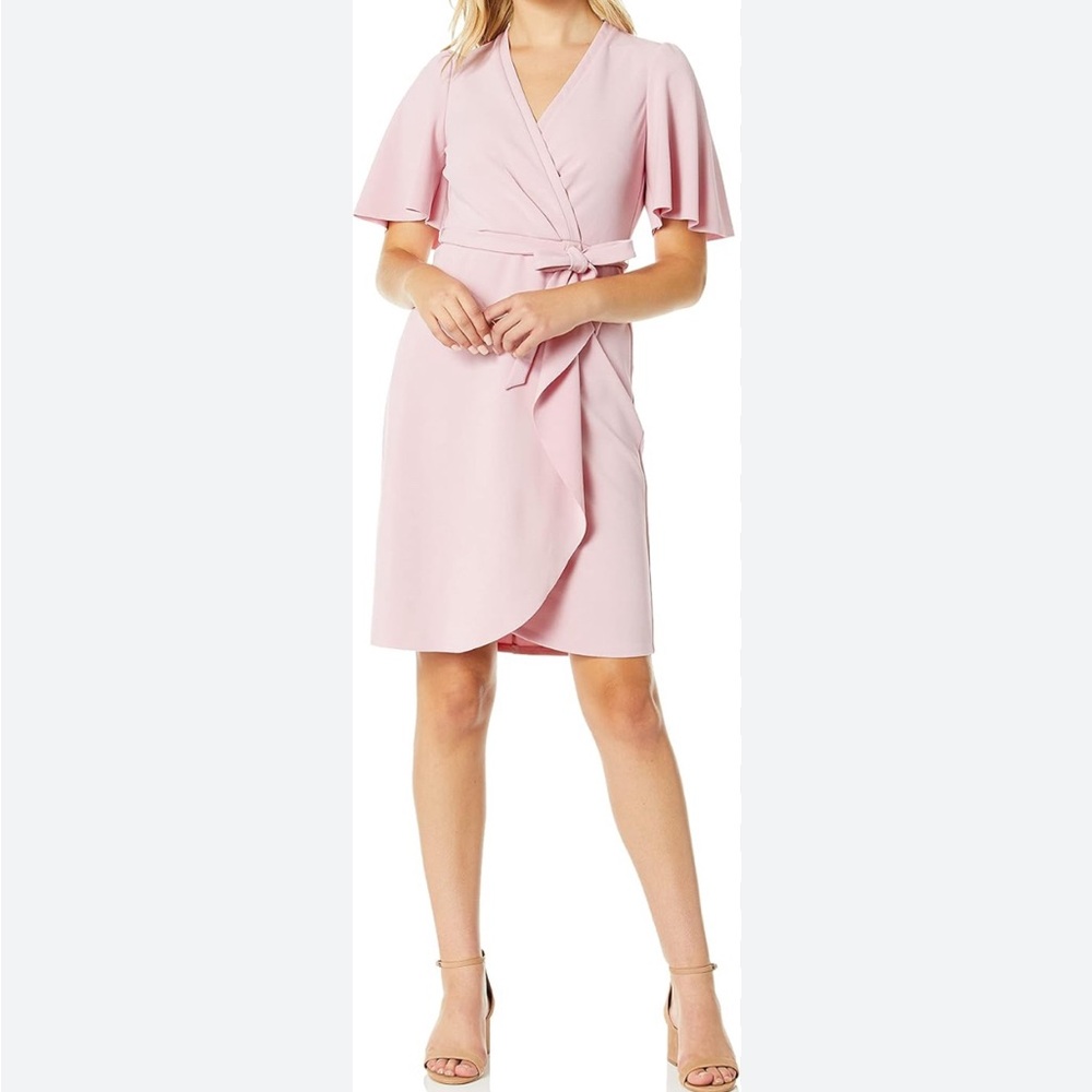 Donna Morgan Pink Wrap Dress